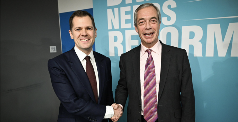 Бывший теневой министр юстиции Консервативной партии Роберт Дженрик и лидера партии Reform UK Найджел Фарадж. Фото: x.com/Nigel_Farage